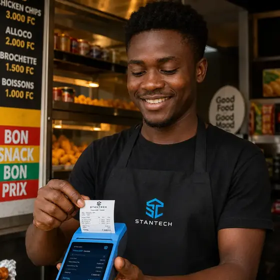 Terminal STANTECH dans un snack
